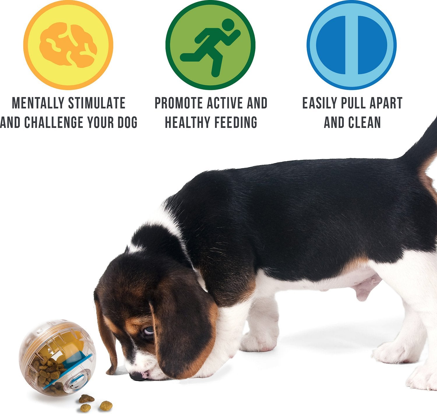 Pet zone iq treat ball dog toy top