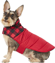 Load image into Gallery viewer, Frisco Boulder Plaid Insulated Dog &amp; Cat Puffer Coat
