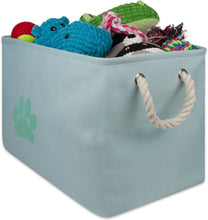 Load image into Gallery viewer, Bone Dry Paw Print Rectangle Dog Storage Bin
