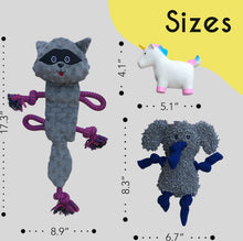 Load image into Gallery viewer, Rocket &amp; Rex Oh My! Unicorn Stuffing-Free Squeaky Plush Dog Chew Toy Set, 3 count
